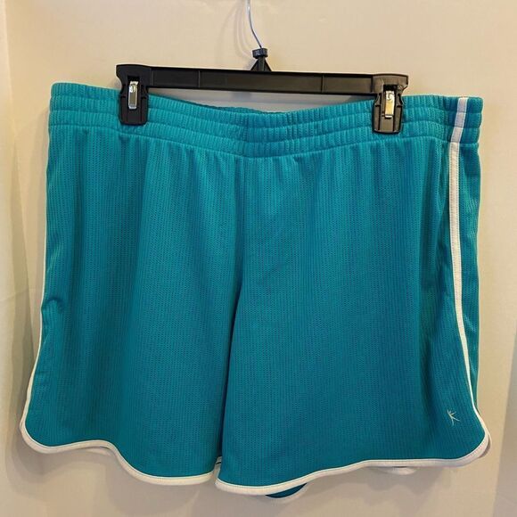 Danskin Xxl mesh shorts Xxl green white stripe - Picture 1 of 4